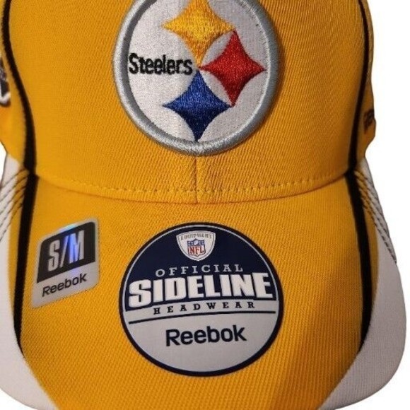 Pittsburgh Steelers NFL Reebok On Field Sideline Fitted Cap Hat Size S/M Adult - Picture 4 of 7